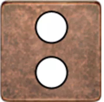 FD04316RU-M TV/SAT Монтажная плата для механизмов с двумя коннекторами черный, цвет Rustic Cooper FEDE