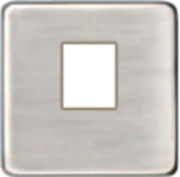 FD04317NS-A Монтажная плата для 1-го инф. разъема RJ-45 бежевый, цвет Nickel Satin FEDE