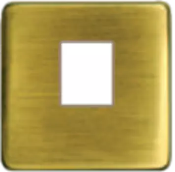 FD04317PB-A Монтажная плата для 1-го инф. разъема RJ-45 бежевый, цвет Bright Patina FEDE