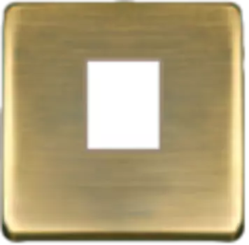 FD04317PM-A Монтажная плата для 1-го инф. разъема RJ-45 бежевый, цвет Matt Patina FEDE