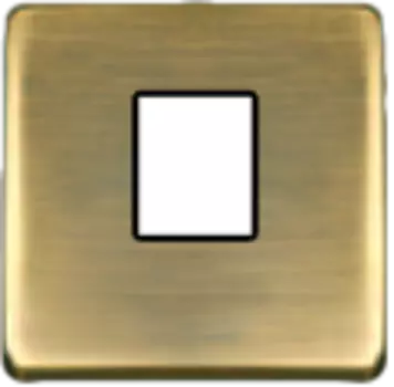 FD04317PM-M Монтажная плата для 1-го инф. разъема RJ-45 черный, цвет Matt Patina FEDE