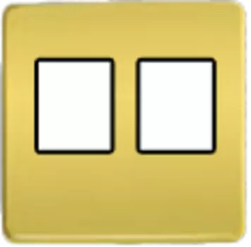 FD04318OB-M Монтажная плата для 2-х инф. разъемов RJ-45 черный, цвет Bright Gold FEDE