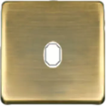 FD04320PM-A Латунная накладка под 1 тумблер , цвет Matt Patina+beige FEDE