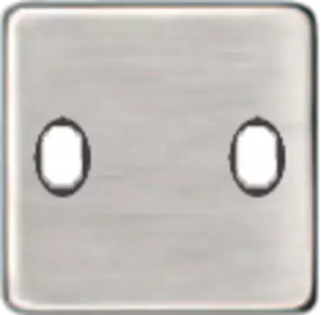 FD04321AS-M Латунная накладка под 2 тумблера , цвет Antic Silver+black FEDE