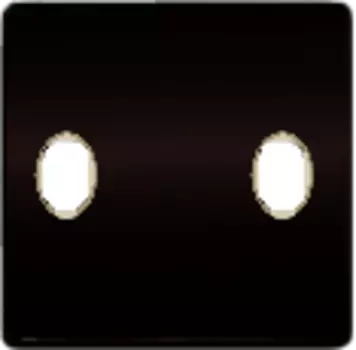 FD04321GR-A Латунная накладка под 2 тумблера , цвет Graphite+beige FEDE