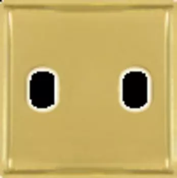 FD04321OB-A Латунная накладка под 2 тумблера , цвет Bright Gold+beige FEDE