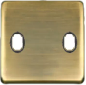 FD04321PM-M Латунная накладка под 2 тумблера , цвет Matt Patina+black FEDE