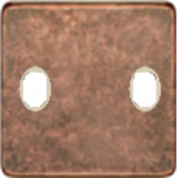 FD04321RU-A Латунная накладка под 2 тумблера , цвет Rustic Cooper+-beige FEDE