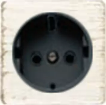 FD04335BD-M Обрамление розетки 2К+З черный, цвет White Decape FEDE