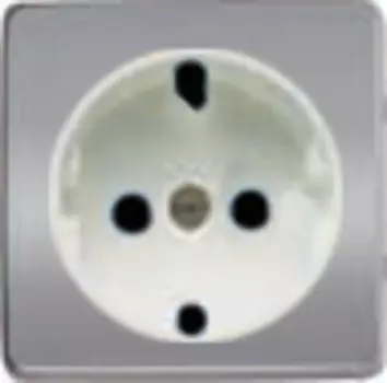 FD04335CB Обрамление розетки 2к+з,цвет bright chrome белый FEDE