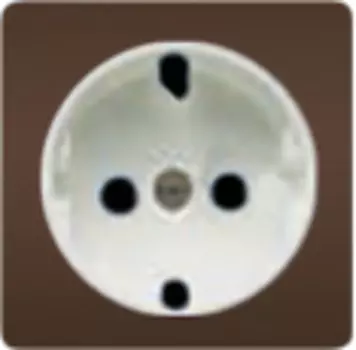 FD04335MK Обрамление розетки 2к+з,цвет moka, бел. FEDE