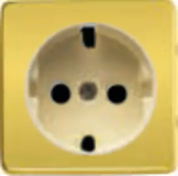 FD04335OR-A Обрамление розетки 2К+З бежевый, цвет Real Gold FEDE
