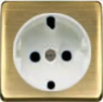 FD04335PM Обрамление розетки 2К+З белый, цвет Matt Patina FEDE