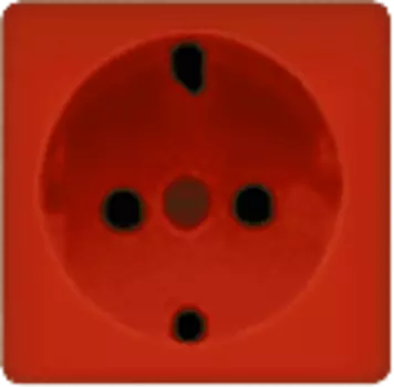 FD16723-BU Накладка розетки 2К+З нем.стандарт, цвет Красный FEDE