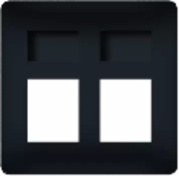 FD17897-M Двойная монтажная плата RJ45, цвет Черный FEDE