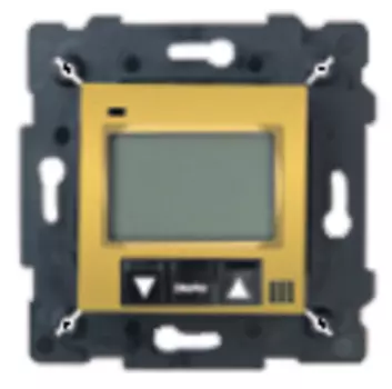 FD18000OB-M Термостат для теплых полов , цвет black + brass front cover bright gold FEDE