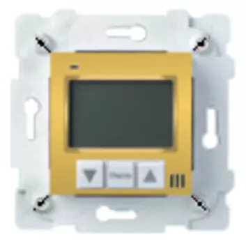 FD18000OB Термостат для теплых полов , цвет white + brass front cover bright gold FEDE