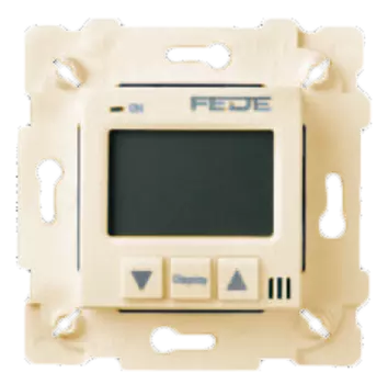 FD18001-A Терморегулятор Цифровой. 16A, с LCD монитором. Кабель в комплекте, цвет Бежевый FEDE