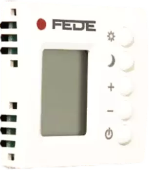 FD18004 Терморегулятор цифровой с LCD монитором, цвет Белый FEDE
