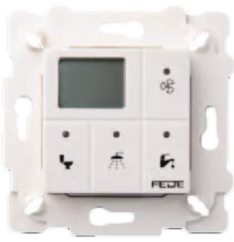 FD28603 Выключатель для ванной комнаты 250 В Освещение: 800 Вт Вентиляция: 150 Вт, цвет Белый FEDE