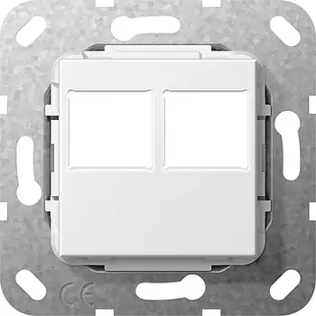 G562903 Вставка Modular Jack 2-местн. LexCom Белый глянец Gira