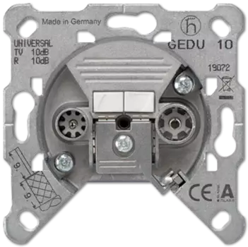 GEDU10 Розетка TV-FM, проходная Jung