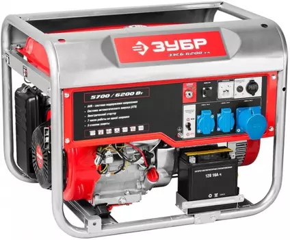 Генератор Зубр ЗЭСБ-6200-ЭА 6.2кВт