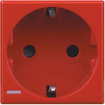 H4141RW Axolute Розетка 2К+З, 10/16 А 250 В с боковыми заземляющими контактами Schuko, с экранированными контактами Bticino