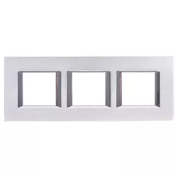 HA4802M3HCR Рамка Axolute Квадрат Хром 2+2+2 модуля Bticino