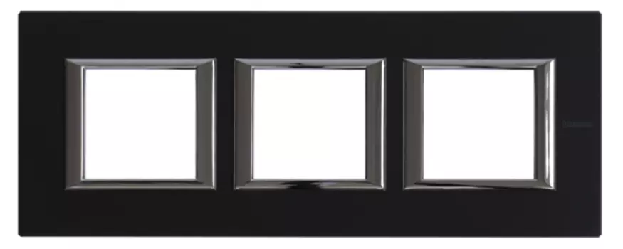 HA4802M3HXS Рамка Axolute Квадрат Антрацит 2+2+2 модуля Bticino