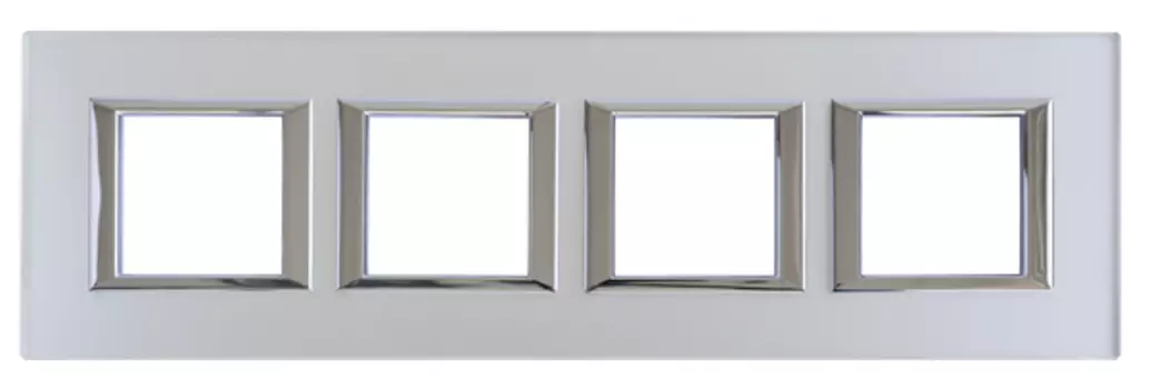 HA4802M4HVSA Рамка Axolute Квадрат Матовое стекло 2+2+2+2 модуля Bticino