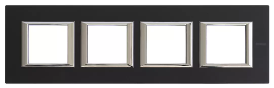 HA4802M4HXS Рамка Axolute Квадрат Антрацит 2+2+2+2 модуля Bticino