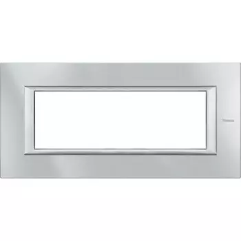 HA4806HC Рамка Axolute Квадрат Алюминий монохром 1-постовая 6-модульная Bticino