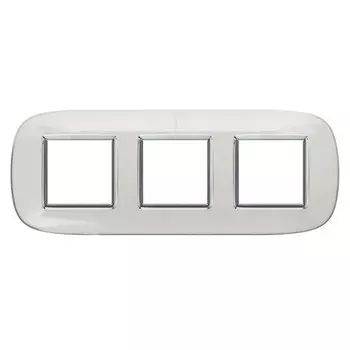 HB4802/3DB Рамка Axolute Овал Белая карамель 2+2+2 модуля Bticino