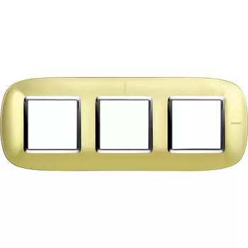 HB4802/3OSN Рамка Axolute Овал Золото матовое 2+2+2 модуля Bticino