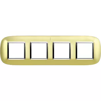 HB4802/4OSN Рамка Axolute Овал Золото матовое 2+2+2+2 модуля Bticino