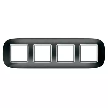 HB4802/4XS Рамка Axolute Овал Темный металлик 2+2+2+2 модуля Bticino