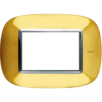 HB4803OR Рамка Axolute Овал Золото 3 модуля Bticino