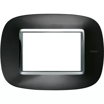 HB4803XS Рамка Axolute Овал Темный металлик 3 модуля Bticino