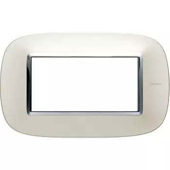 HB4804SAN Рамка Axolute Овал Серебро 4 модуля Bticino