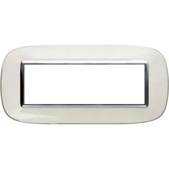 HB4806DB Рамка Axolute Овал Белая карамель 6 модулей Bticino