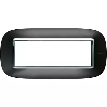 HB4806XS Рамка Axolute Овал Темный металлик 6 модулей Bticino