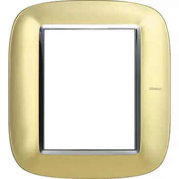 HB4826OSN Рамка Axolute Овал Золото матовое 3+3 модуля Bticino