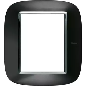 HB4826XS Рамка Axolute Овал Темный металлик 3+3 модуля Bticino