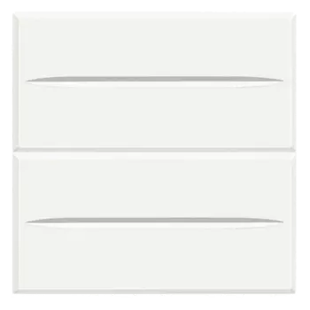 HD4036M2 Axolute Кнопка двойная 1Р (NO) + 1Р (NO) 10 А 250 В~ – 2 модуля Bticino