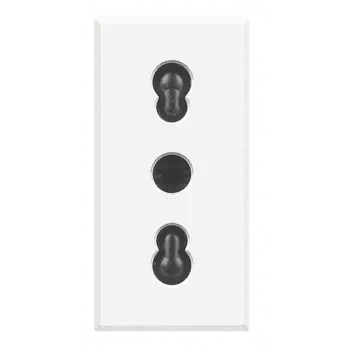 HD4180 Axolute Розетка 2К+З, 10/16 А 250 В~ с экранированными контактами Bticino