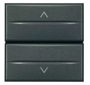 HS4037/2 Axolute Кнопка двойная с блокировкой 1Р (NO) + 1Р (NO) 10 А 250 В~ – 2 модуля Bticino