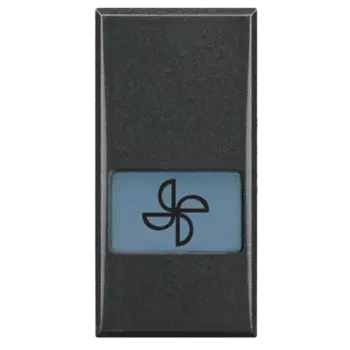 HS4921LE Axolute Клавиши с подсвечиваемыми символами для выключатель в дизайне AXIAL - 1 модуль, вентилятор Bticino