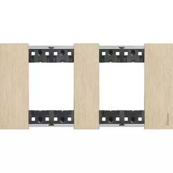 KA4802M2ZW Рамка Bticino Living Now ORO 2+2-модульная