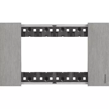 KA4804ZG Рамка Bticino Living Now ACCIAIO 4-модульная